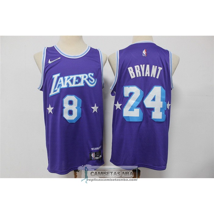 Camiseta Los Angeles Lakers Kobe Bryant NO 8 24 Ciudad Edition 2021-22 Violeta